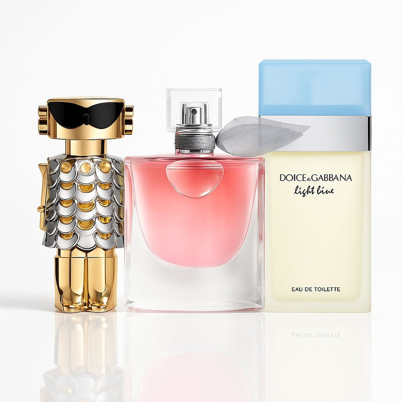 ✨ Trío – Fame Intense, La Vie Est Belle & Light Blue + Splash Victoria’s Secret de Regalo 🎁